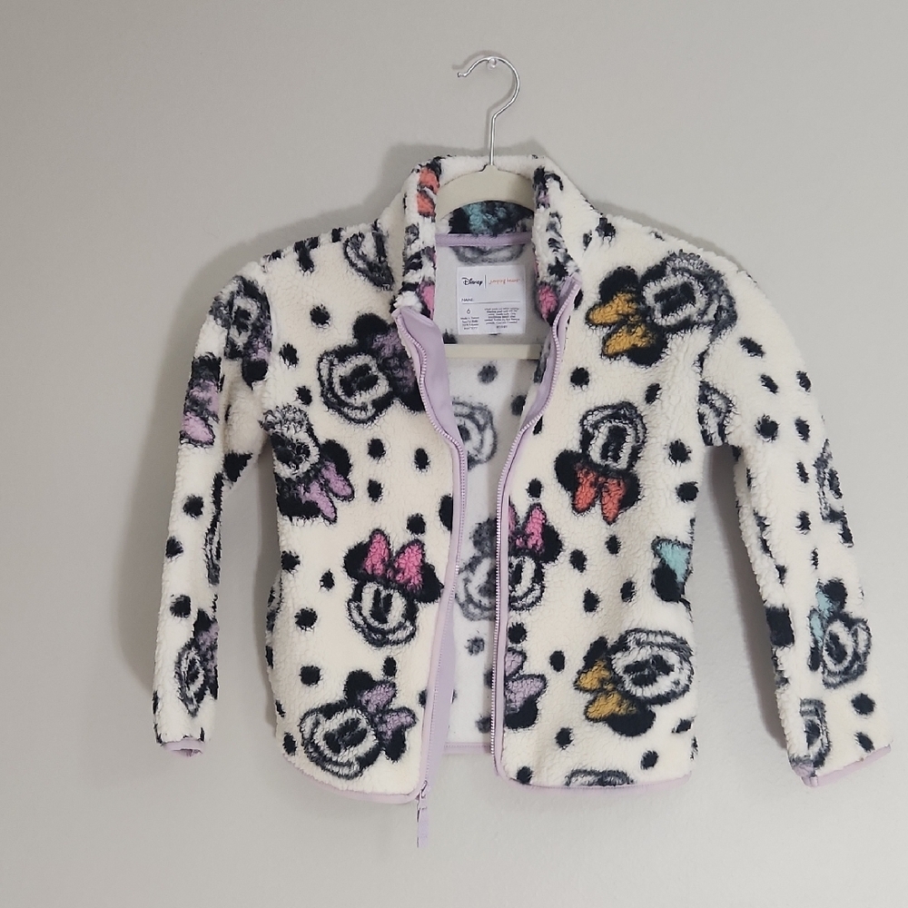 Disney Jumping Beans Fleece Jacket - Black and White Size 6. - Picture 4 of 7